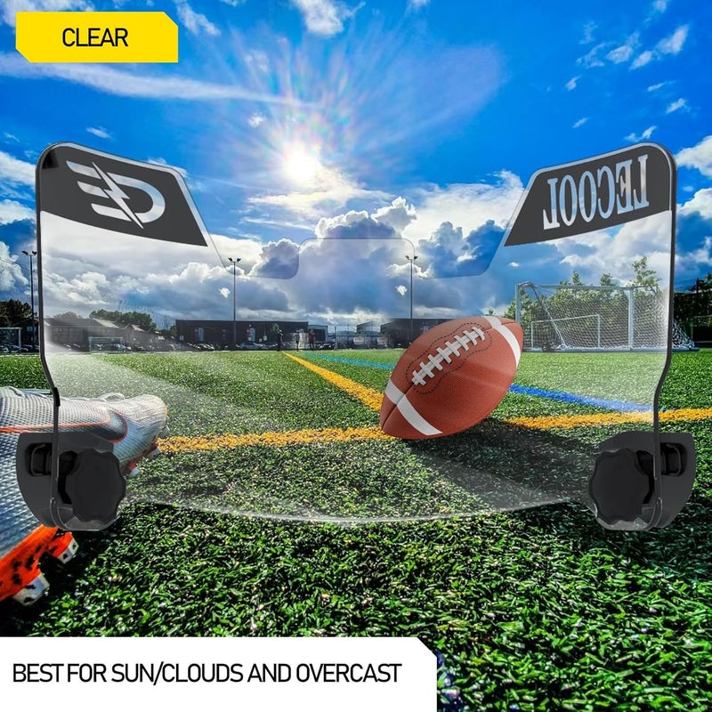 LeCool Multi-Color Football Visor,Enhance Your Game -Fits Adult & Youth Football Helmets - Image 3